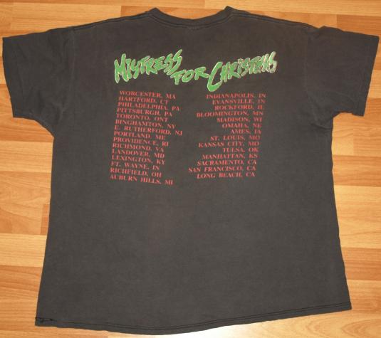 Vintage 1990 AC/DC Mistress For Christmas Tour T-Shirt