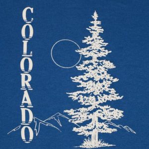 Vintage 1980's Colorado Blue Soft Thin Indie T-Shirt
