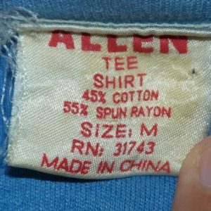 Vintage 1970s Funny Utah Blue Rayon T-Shirt