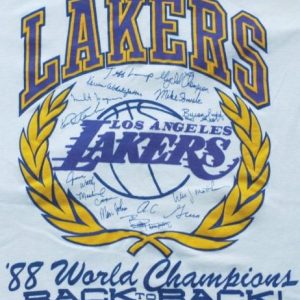 Vintage 1988 Back to Back LOS Angeles LAKERS Shirt LA NBA