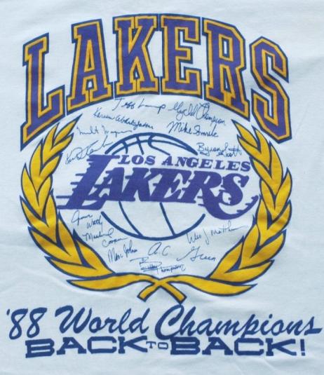 Vintage 1988 Back to Back LOS Angeles LAKERS Shirt LA NBA