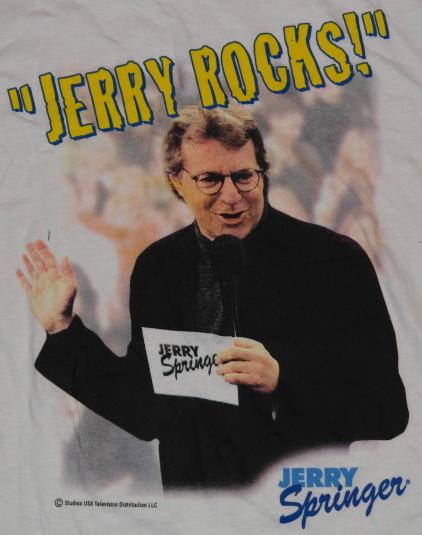 Vintage 1990s JERRY SPRINGER Rocks T-Shirt