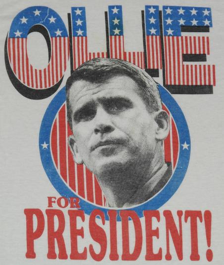 Vintage 1980s Ollie North For President T-Shirt 80s