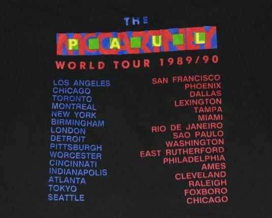 Vintage 1989/90 Paul McCartney World Tour Concert T-Shirt