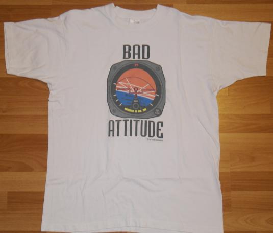 Vintage 1990s Trintec Bad Attitude Aviation Pilot T-Shirt