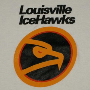 Vintage 1990s Louisville Icehawks Hockey White Soft T-Shirt