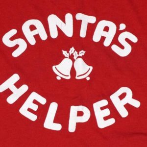 Vintage 1980s Santa's Helper Christams T-Shirt Iron-On