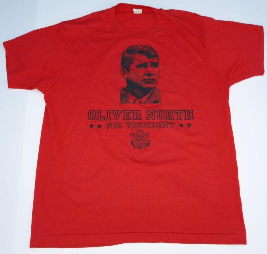Vintage 1980s Oliver OLLIE NORTH for President Shirt