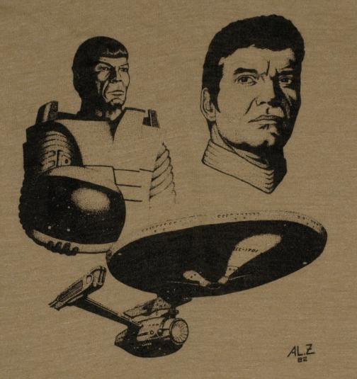 Vintage 1982 STAR TREK Captain Kirk & Spock T-Shirt