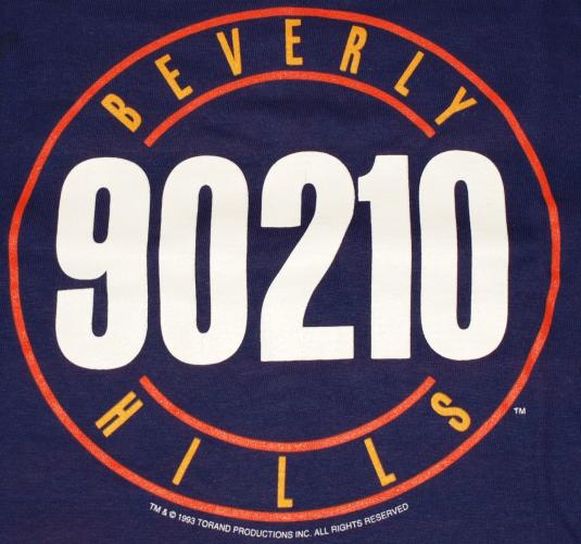 Vtg 1990s 1993 Beverly Hills 90210 T Shirt Purple NEVER WORN