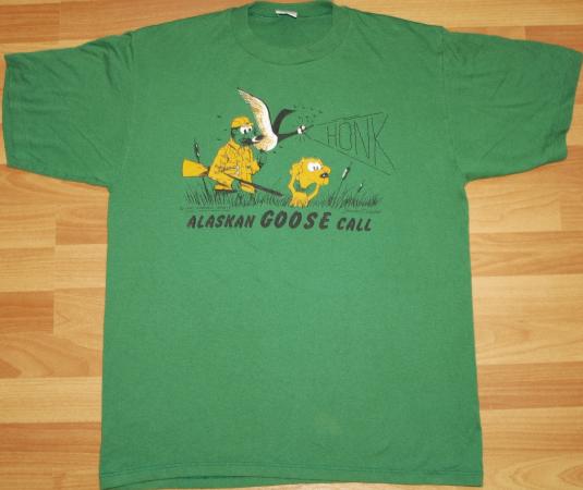 Vintage 1980’s Alaska Goose Call Hunting T-Shirt