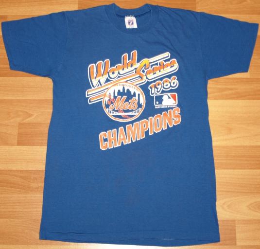 VTG 1986 New York Mets World Series Baseball T-Shirt 80’s