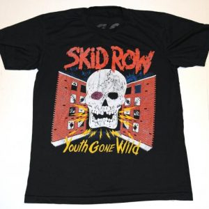 Vintage SKID ROW Youth Gone Wild Skull Concert Tour T-Shirt