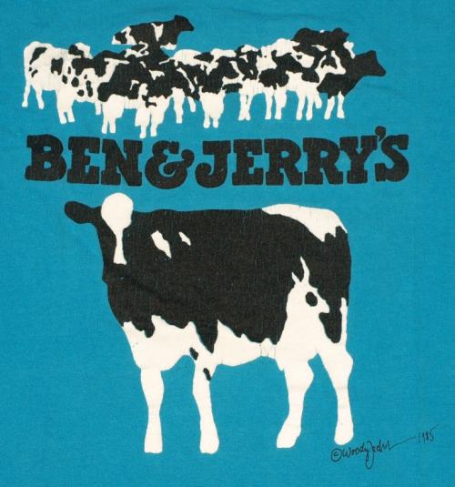 Vintage 1985 Ben & Jerrys Vermont Cow Ice Cream T-shirt