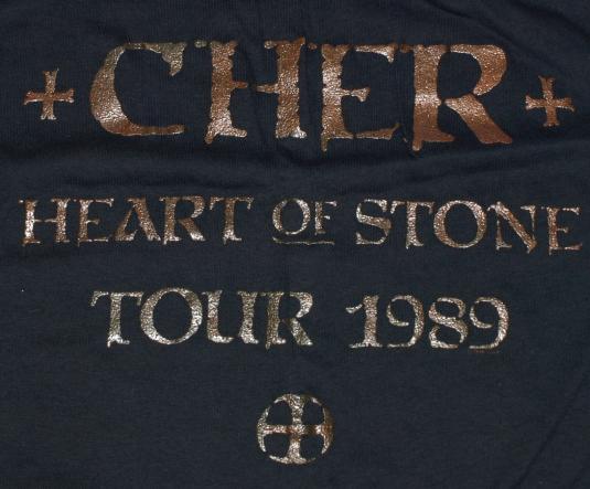 VTG 1989 CHER Heart & Stone Concert Tour T-Shirt Never Worn
