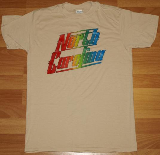 Vintage 1980’s North Carolina Beige T-Shirt Soft Thin