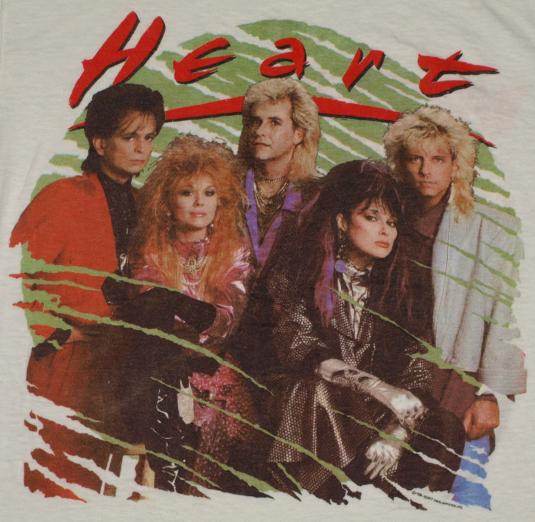 Vintage 1985 HEART World Tour Concert T-Shirt Original 80s