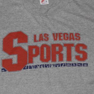 Vintage 1980s Original Las Vegas Sports Grey Gray T-Shirt