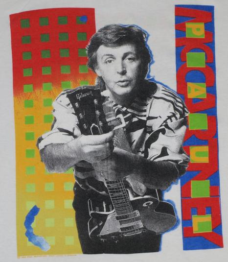 Vintage 1989 Paul McCartney Concert Tour Shirt Beatles