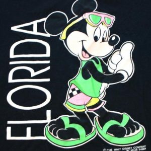 Vintage Mickey Mouse Florida Beach Surf Velva Sheen T Shirt