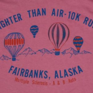 Vintage 1980s Fairbanks Alaska Balloon T-Shirt 5K Race