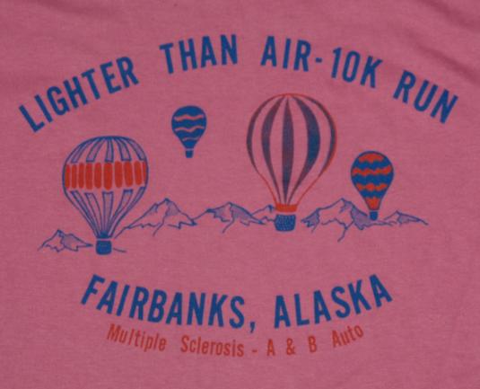 Vintage 1980s Fairbanks Alaska Balloon T-Shirt 5K Race