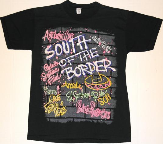 Vintage 1980s South of the Border Graffiti Black 80s