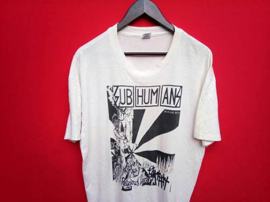 vintage Subhumans punk band xlarge mens t shirt