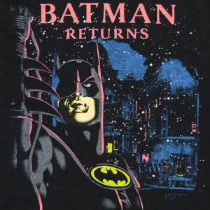 VINTAGE 1992 BATMAN RETURNS MOVIE T-SHIRT XXL