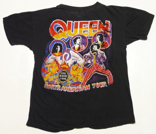 80s QUEEN THE GAME TOUR OF THE STATES FREDDY MERCURY T-SHIRT