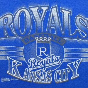 VINTAGE 90'S KANSAS CITY ROYALS PAPER THIN BURNOUT T-SHIRT