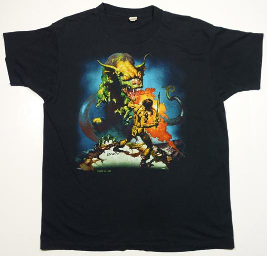 80's BORIS VALLEJO FANTASY HEAVY METAL DRAGON T-SHIRT | Defunkd