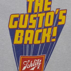 VINTAGE 80'S SCHLITZ BEER THE GUSTO'S BACK! T-SHIRT