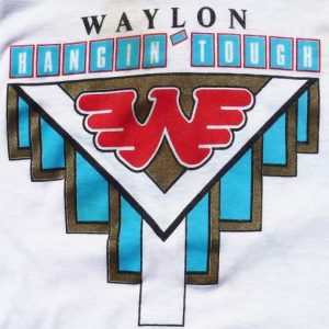 VINTAGE WAYLON JENNINGS 1987 HANGIN' TOUGH TOUR T-SHIRT