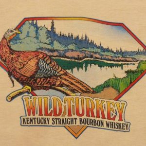 VINTAGE 80'S WILD TURKEY KENTUCKY WHISKEY BOURBON T-SHIRT