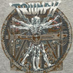 VINTAGE TRIUMPH THUNDER 1985 WORLD TOUR RAYON ROCK T-SHIRT