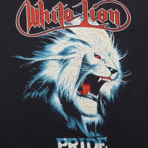 VINTAGE 80'S WHITE LION PRIDE ROCK-N-ROAR TOUR T-SHIRT M