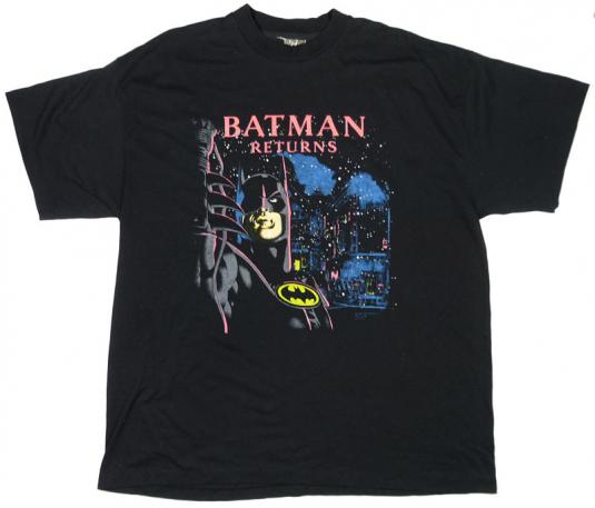VINTAGE 1992 BATMAN RETURNS MOVIE T-SHIRT XXL