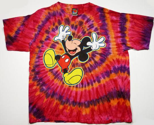 VINTAGE MICKEY MOUSE DISNEY TIE DYE HIPPIE T-SHIRT Defunkd