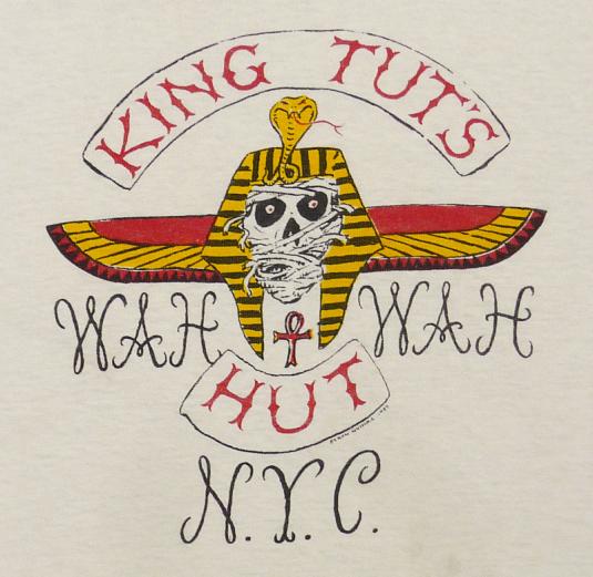 VINTAGE 80s KING TUT’S WAH WAH HUT NYC PUNK ROCK BAR T-SHIRT