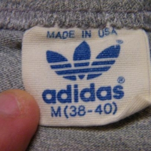 Vintage 80's Adidas Trefoil Gray Heather Half T-Shirt
