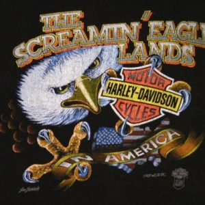Vintage 80's Harley Davidson Screamin Eagle Lands T-Shirt