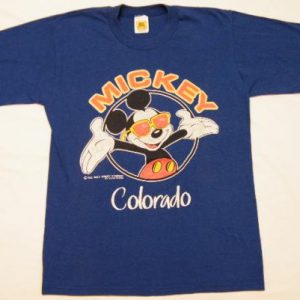 Vintage 1980's Mickey Mouse in Sunglasses Colorado T-Shirt