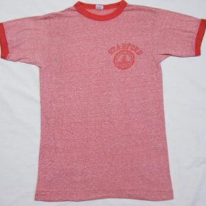 Vintage Stanford University Champion Blue Bar Ringer T-Shirt