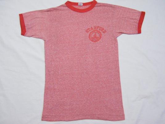 Vintage Stanford University Champion Blue Bar Ringer T-Shirt