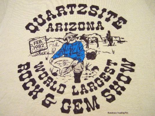 Vintage 1982 Quartzsite Arizona Rock & Gem Show T-Shirt