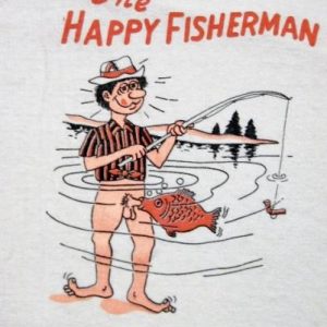 Vintage 1980's The Happy Fisherman Blow Job T-Shirt