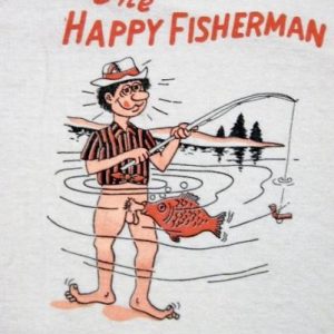 Vintage 1980's The Happy Fisherman Blow Job T-Shirt