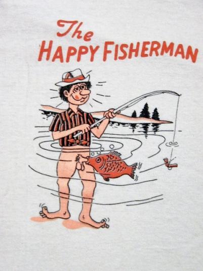 Vintage 1980’s The Happy Fisherman Blow Job T-Shirt