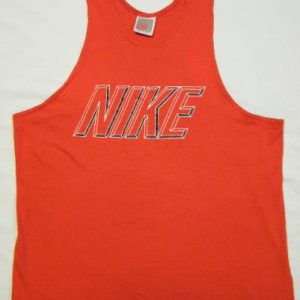 Vintage 80's 90's Nike Logo Red Tank top T-Shirt